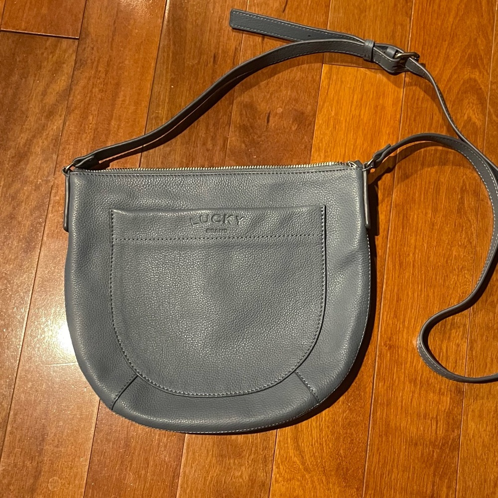 Lucky Brand Charcoal Leather Crossbody Bag